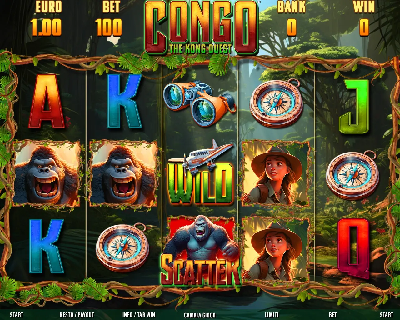 CONGO THE KONG QUEST game screen