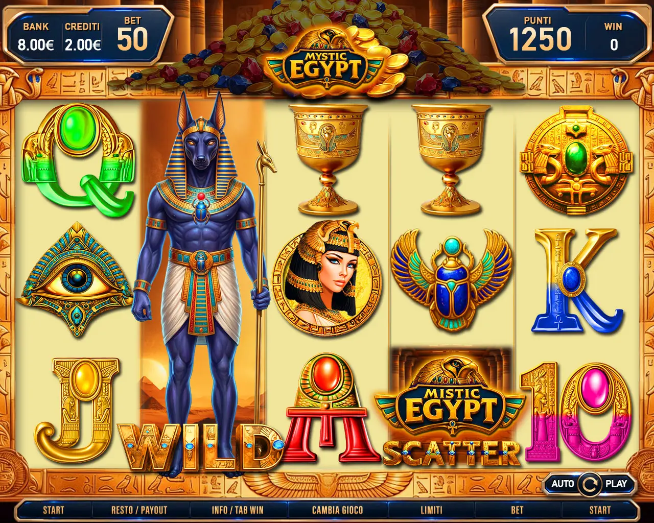 Mystic Egypt game screen